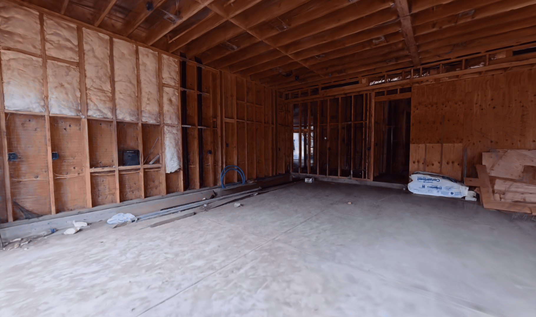 Construction site virtual scan walkthrough